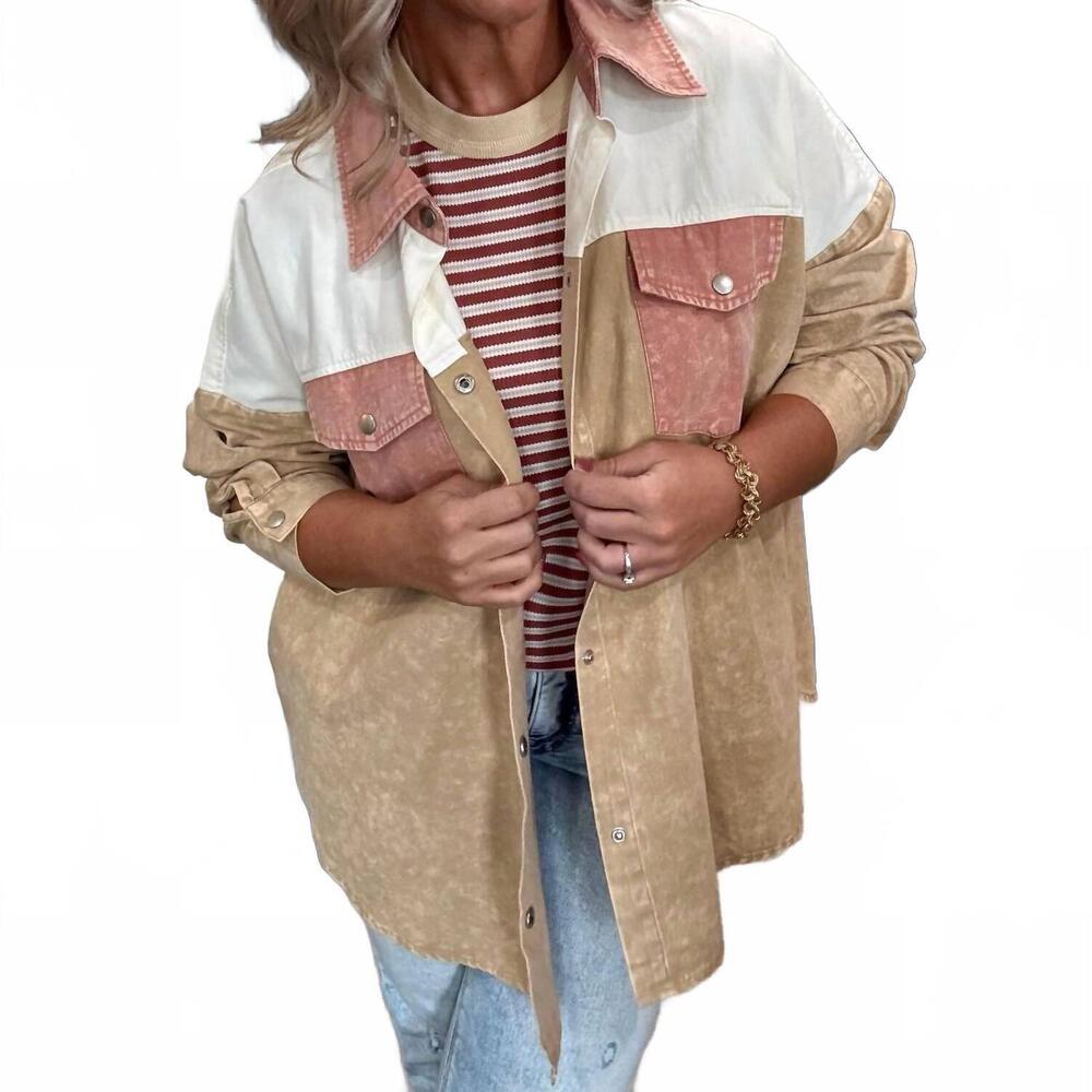 NEW EE:SOME coco mineral wash jacket in beige